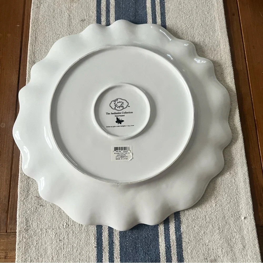Tracy Porter Jardinere Chop Plate Round Platter New